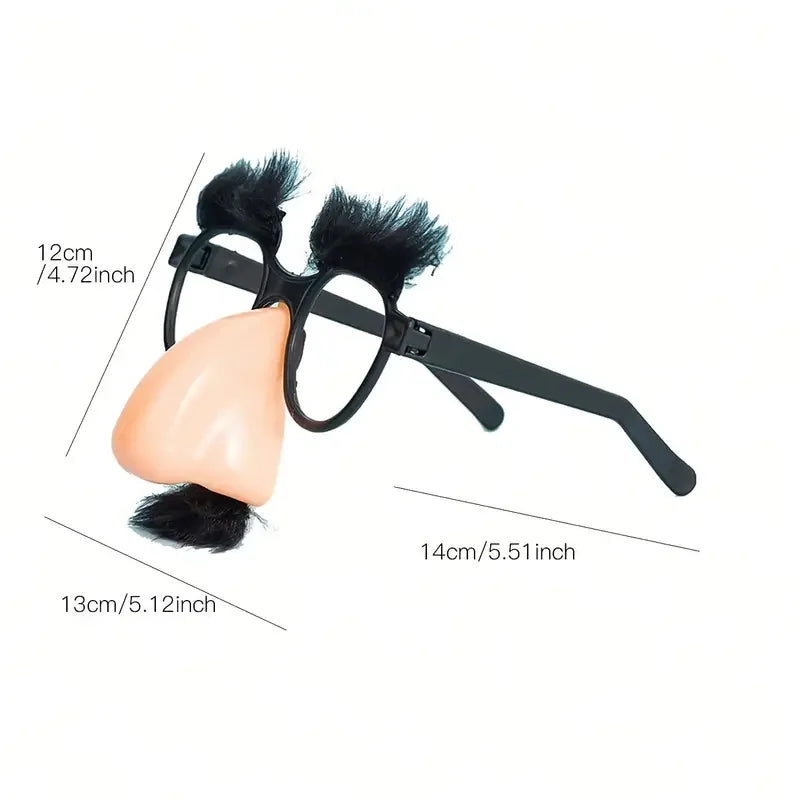 Halloween Costume Glasses with Eyelash, Nose & Beard