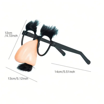 Halloween Costume Glasses with Eyelash, Nose & Beard
