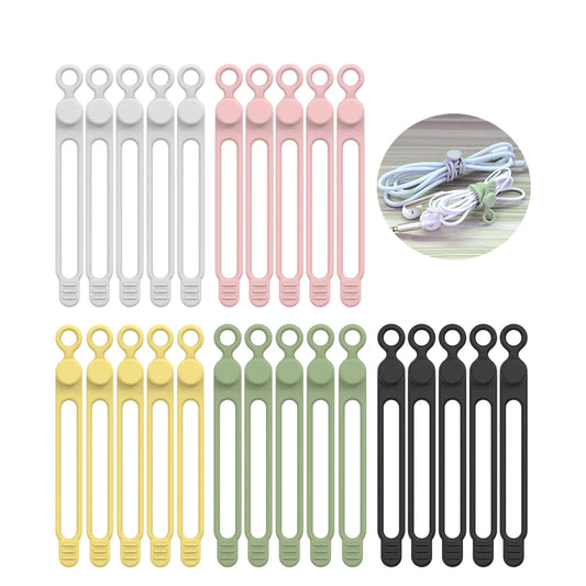 Silicone Cable Ties – Reusable Cord Organizer & Wire Straps