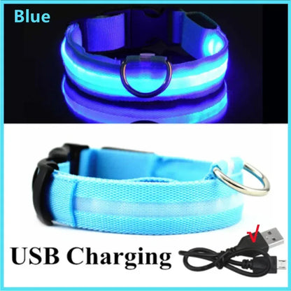 LED Dog Collar – Light Up Adjustable Collar with 3 Flash Modes