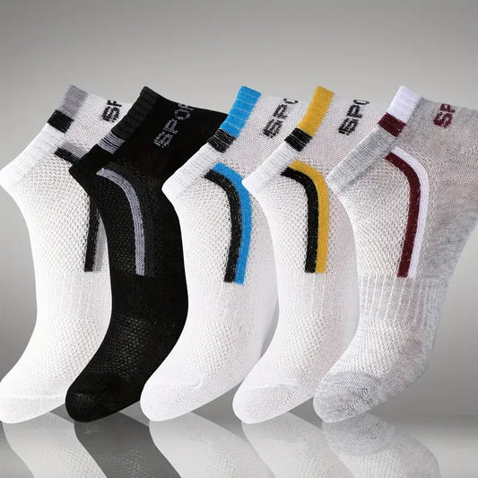 Men's Breathable Ankle Socks – 30 Pairs Mesh Casual Sports Socks