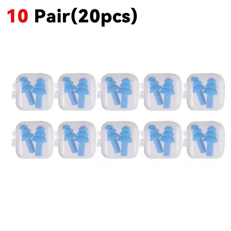 Reusable Silicone Ear Plugs for Sleeping, Swimming & Noise Reduction