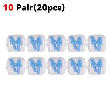 Reusable Silicone Ear Plugs for Sleeping, Swimming & Noise Reduction