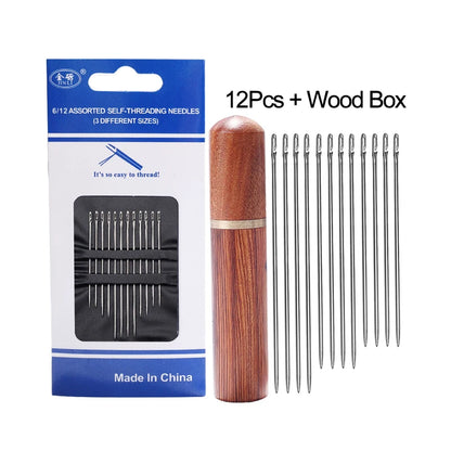 Easy Threading Needles – 12PCS Side Threading Sewing Needle Set