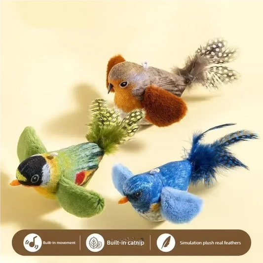 Interactive Bird Cat Toy Plush for Chewing and Play