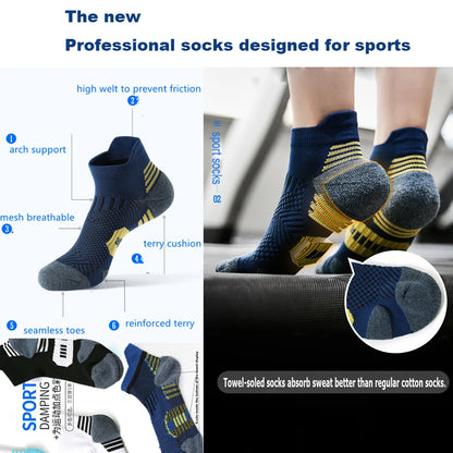 Non-Slip Running Socks – 3 Pairs Quick-Dry Athletic Sports Socks