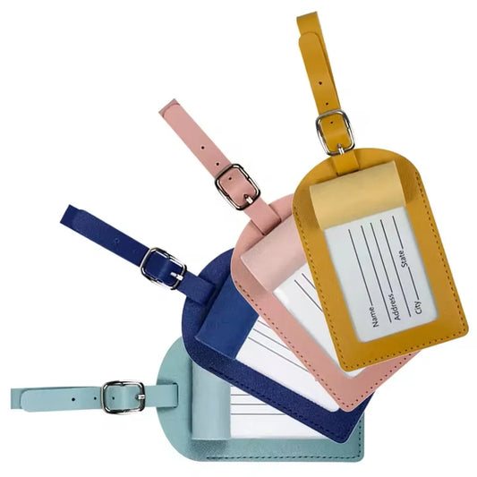 Luggage Tag, PU Leather Travel Suitcase ID Tag