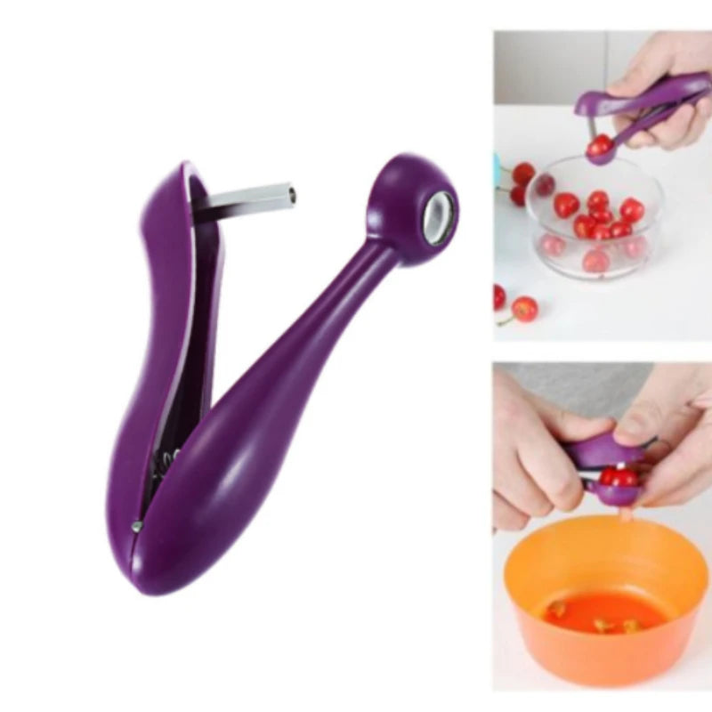Cherry Pitter and Olive Pit Remover for Easy Fruit Preparation