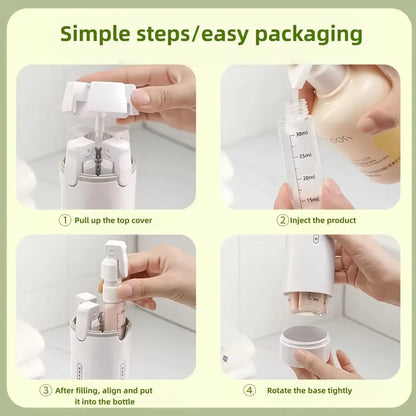 Travel Bottles – 4-in-1 Refillable Toiletry Container Set