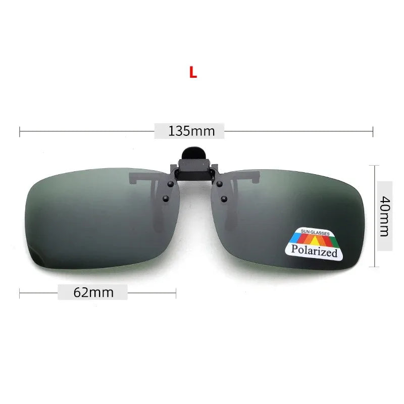 Polarized Clip-On Sunglasses Flip Up UV Protection Lens Clips