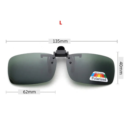 Polarized Clip-On Sunglasses Flip Up UV Protection Lens Clips