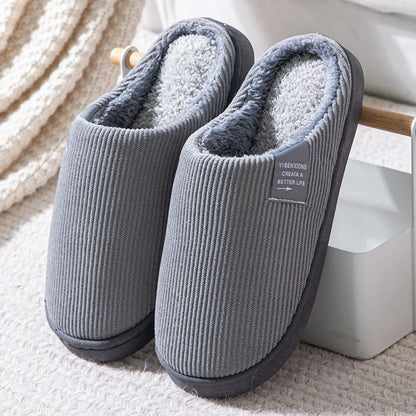 Plush House Slippers Warm Non Slip Indoor Shoes