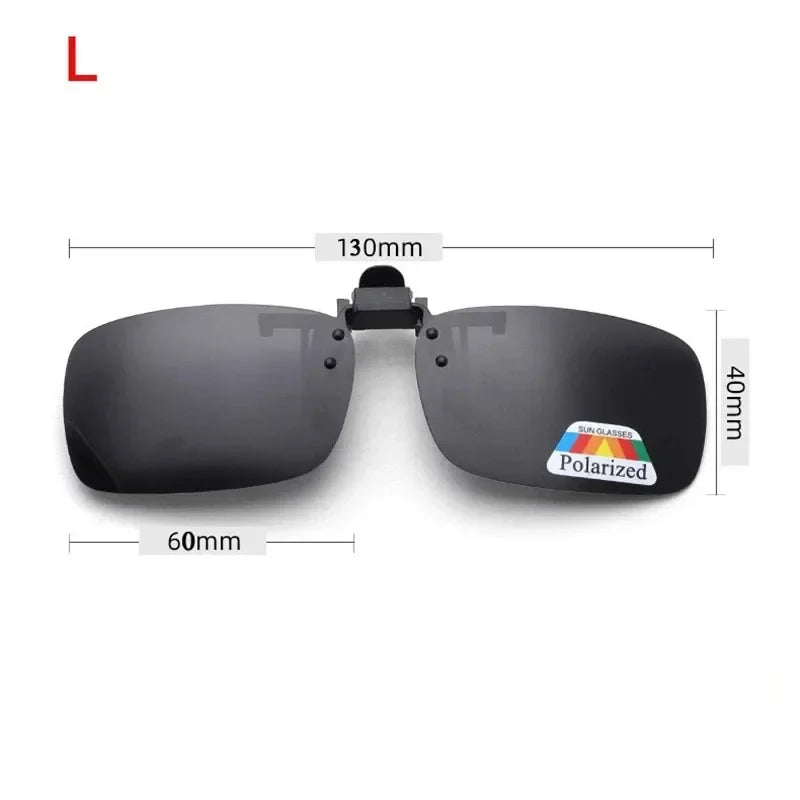 Polarized Clip-On Sunglasses Flip Up UV Protection Lens Clips