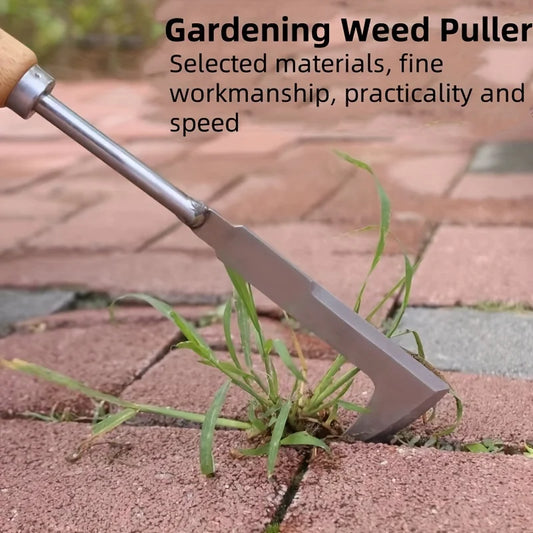 Garden Weeding Tool – L-Shaped Stainless Steel Gap Weed Remover