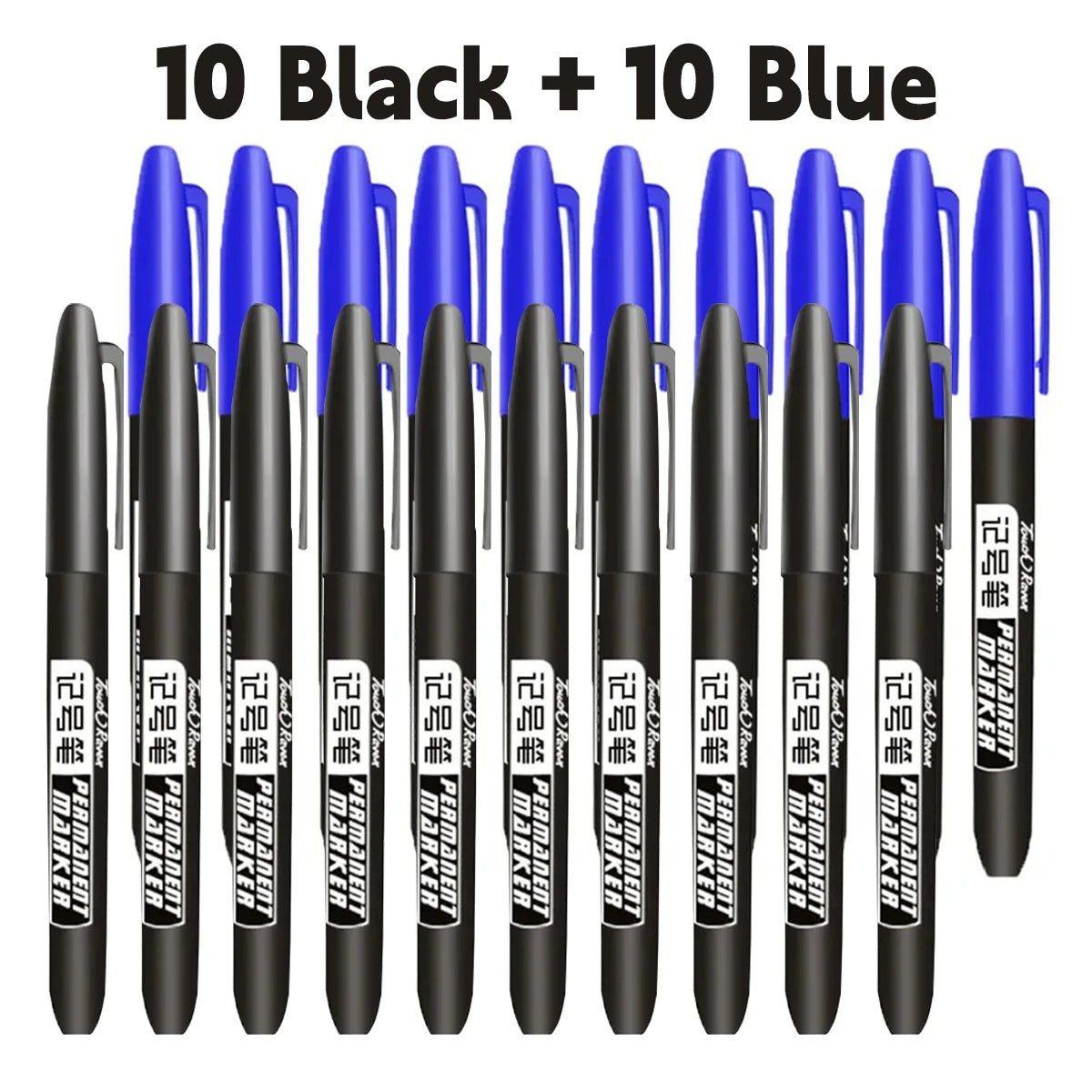 Permanent Markers 6-Piece Set with Waterproof Fine Tip Ink