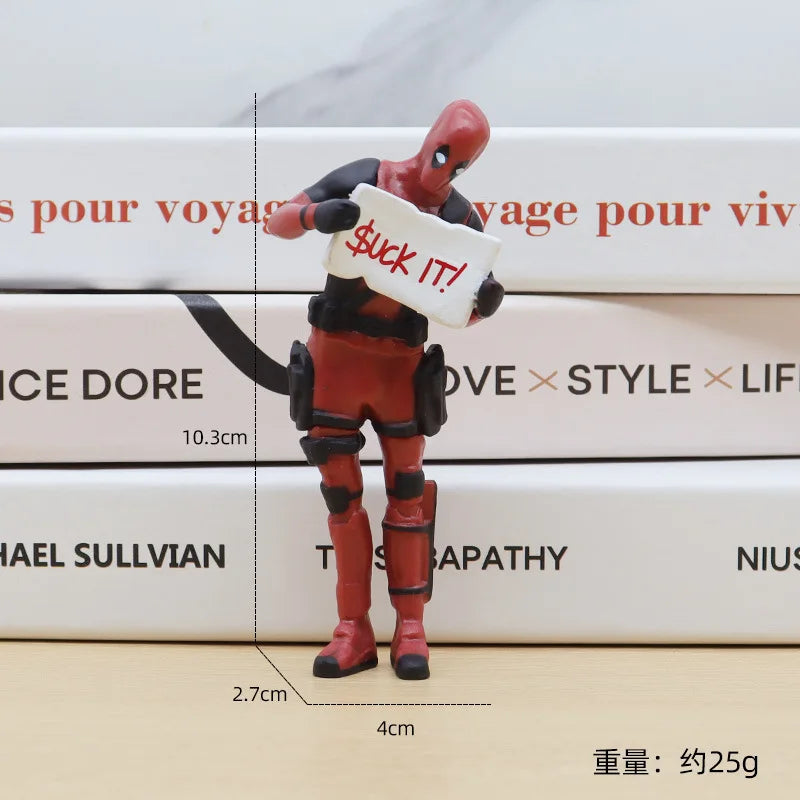 Figura de Acción de Anime Deadpool, Decoración Interior de Coche, Juguete Colgante, Accesorios para Coche, Modelo de Mini Muñec