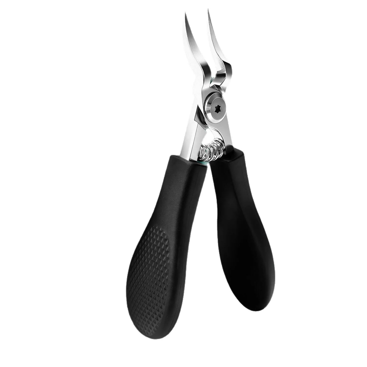 Heavy Duty Thick Toenail Clipper with Serrated Stainless Steel Blade