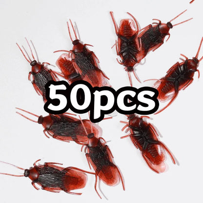Fake Cockroach Toy – Realistic Prank Insect 50-Piece Set