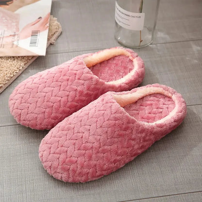 Fluffy Home Slippers – Soft Plush Indoor Slides for Men and Women
