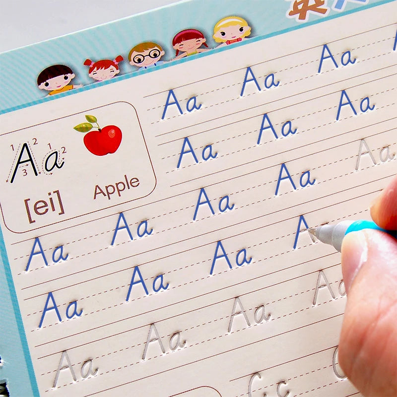 Kids Handwriting Practice Book for Reusable Writing and Number Learning