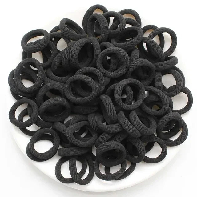Small Hair Ties – Colorful Nylon Elastic Bands for Girls