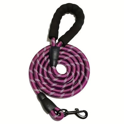 Reflective Dog Leash – Heavy Duty Double Rope with Padded Handle