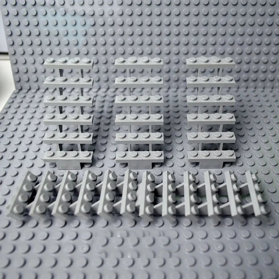 4pcs Staircase MOC Bricks 7x4x6 House Stairs Straight Open 30134 Steps Ladder Modular My City Building Block DIY Bricks Toy