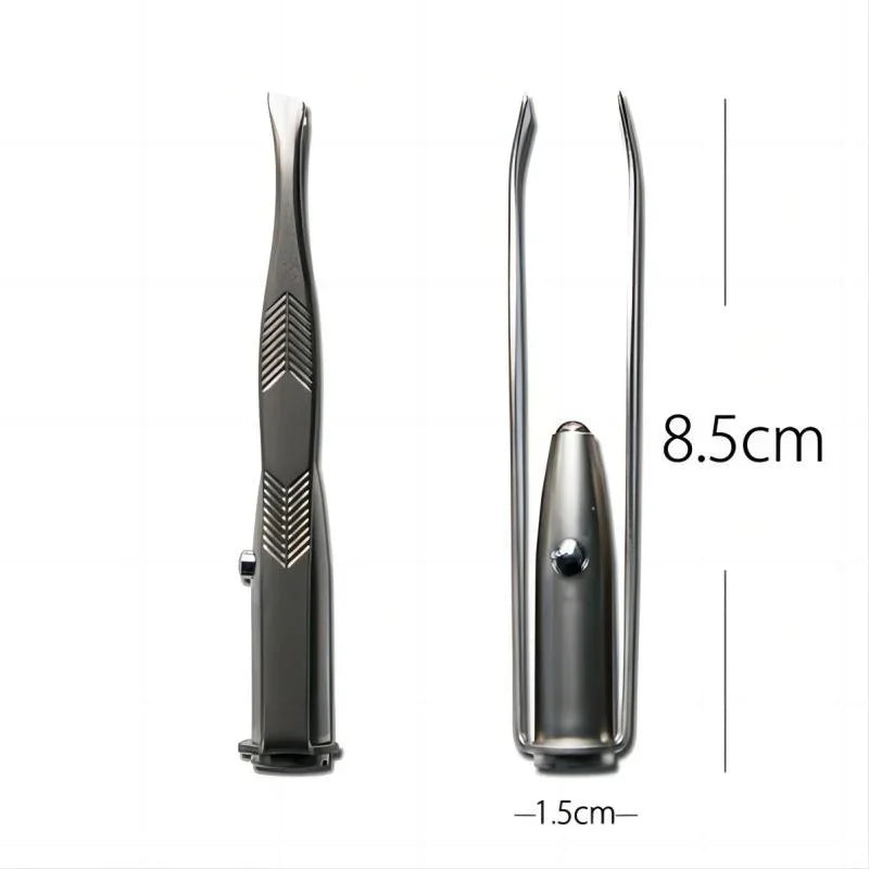 LED Eyebrow Tweezer – Lighted Stainless Steel Precision Tweezers