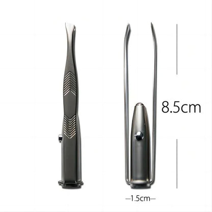 LED Eyebrow Tweezer – Lighted Stainless Steel Precision Tweezers