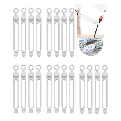 Silicone Cable Ties – Reusable Cord Organizer & Wire Straps