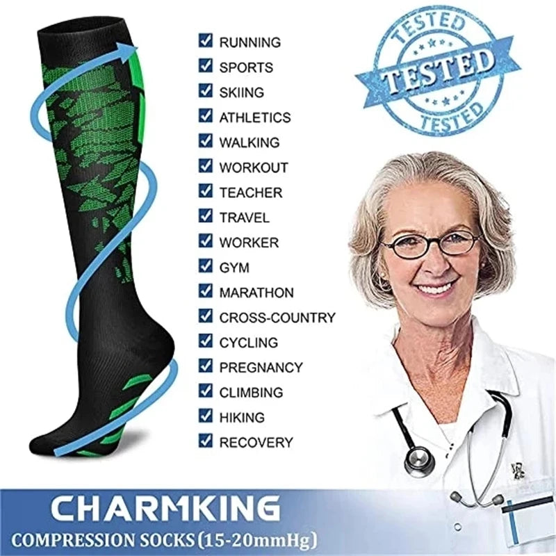 20-30 mmHg Compression Socks for Running, Travel and Sports