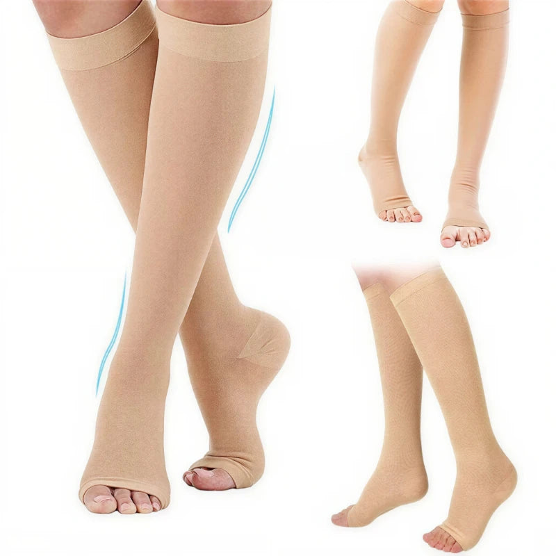 Compression Socks Knee High Toeless Support