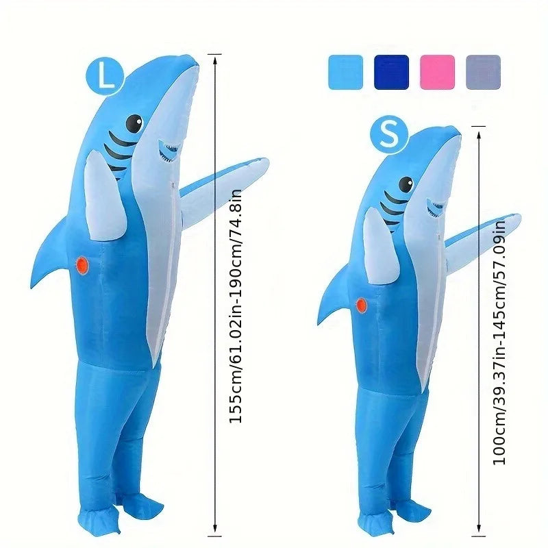 Inflatable Shark Costume – Cute Animal Halloween Dress-Up Suit