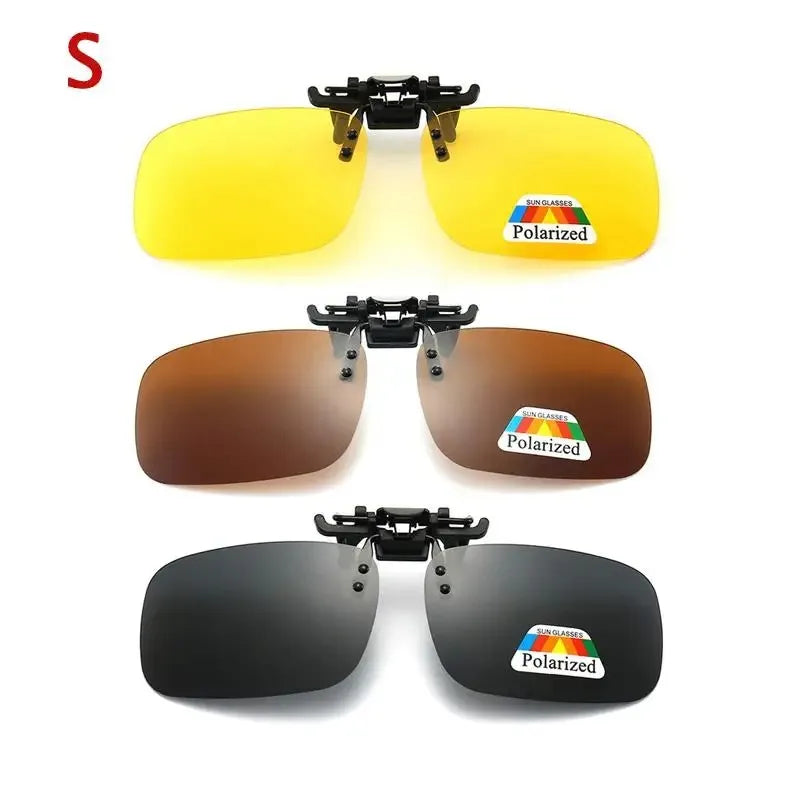 Polarized Clip-On Sunglasses Flip Up UV Protection Lens Clips
