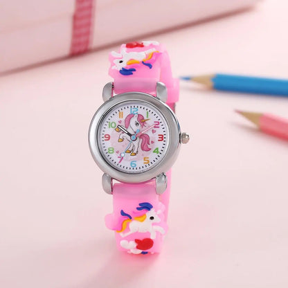 Kids Unicorn Watch with Colorful Cartoon Dial and Quartz Movement