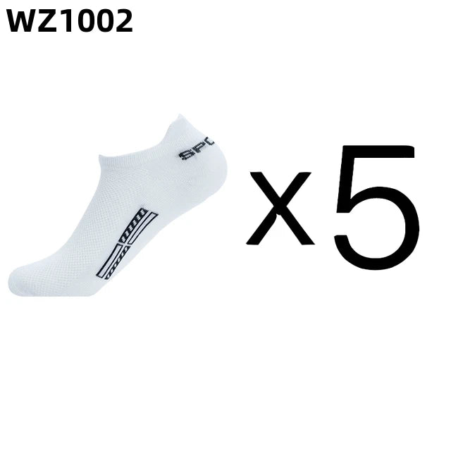 Men's Cotton Ankle Socks Breathable Low Cut Sports Socks 5 Pairs