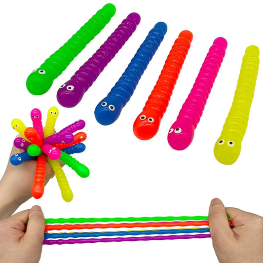 Mini Caterpillar Fidget Toy – Colorful Soft Party Favor Set