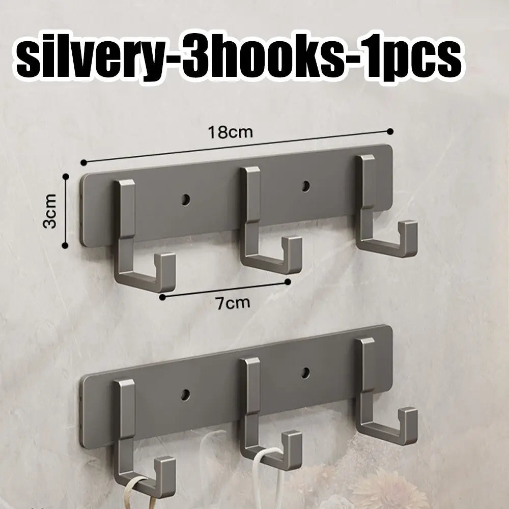 Adhesive Wall Hooks – No Drill Stainless Steel Towel & Robe Hanger