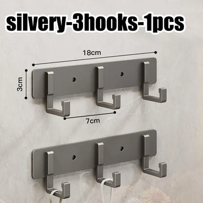 Adhesive Wall Hooks – No Drill Stainless Steel Towel & Robe Hanger
