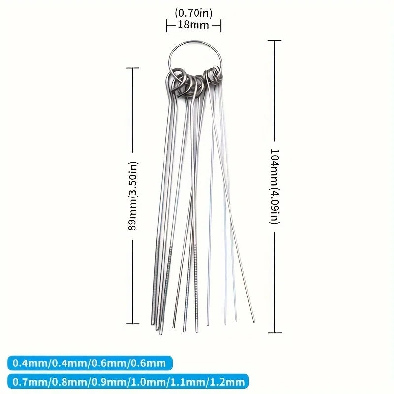 Shower Head Cleaning Brush Set, Stainless Steel Needle Tools 10pc