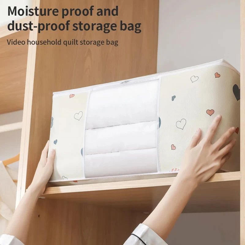 Quilt Storage Bag – Large Clothes Organizer for Home Storage