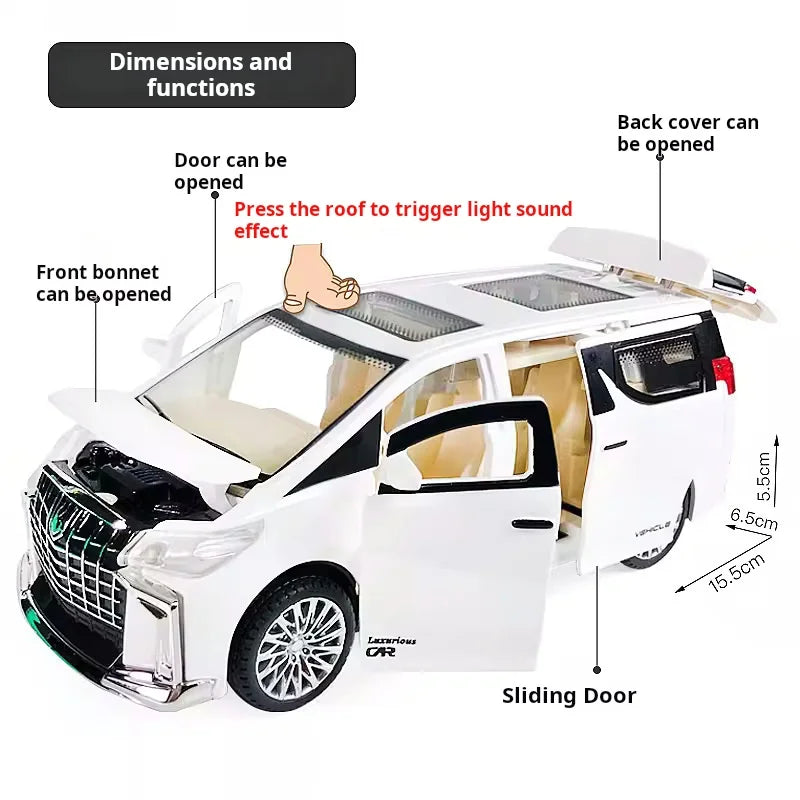 1:32 Children's Inertia Pull-back Car Toy with Lighting Sound Simulation Commercial Car Model Boy Gift Toy Car Kids Holiday Gift