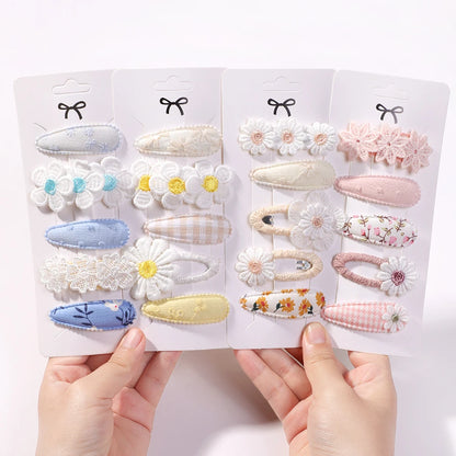Girls Hair Clips 5-Piece Daisy Barrette Set for Kids