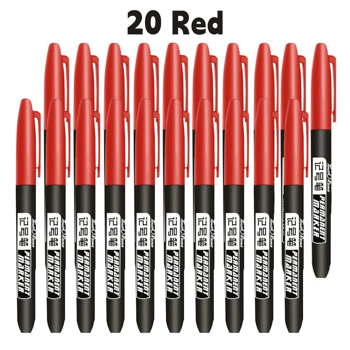 Permanent Markers 6-Piece Set with Waterproof Fine Tip Ink