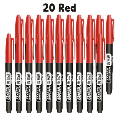 Permanent Markers 6-Piece Set with Waterproof Fine Tip Ink