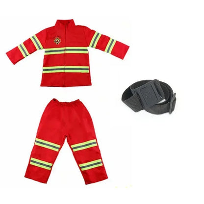 Kids Firefighter Costume – Fireman Uniform Halloween Dress-Up Set