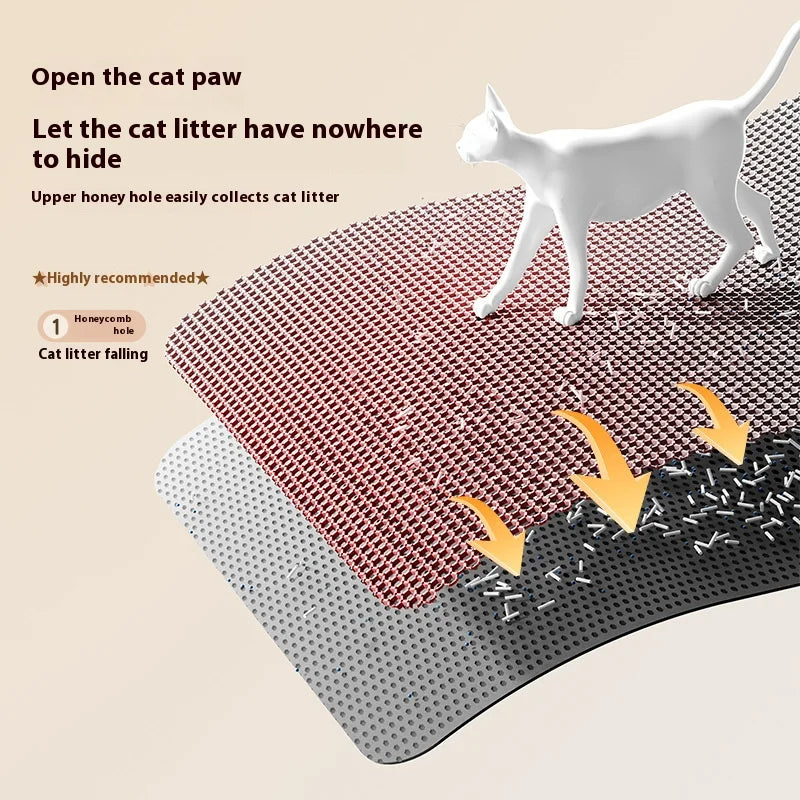 Cat Litter Mat with Double Layer Waterproof Design