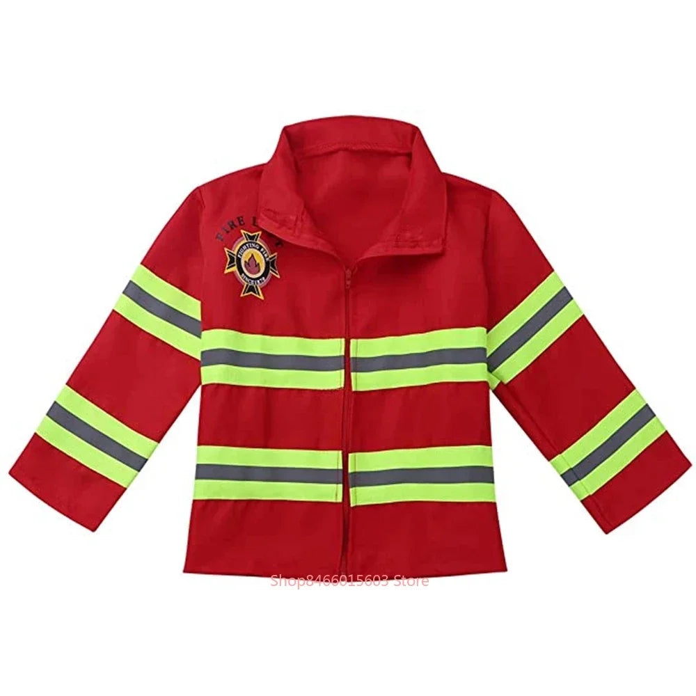 Kids Firefighter Costume – Fireman Uniform Role-Play Set