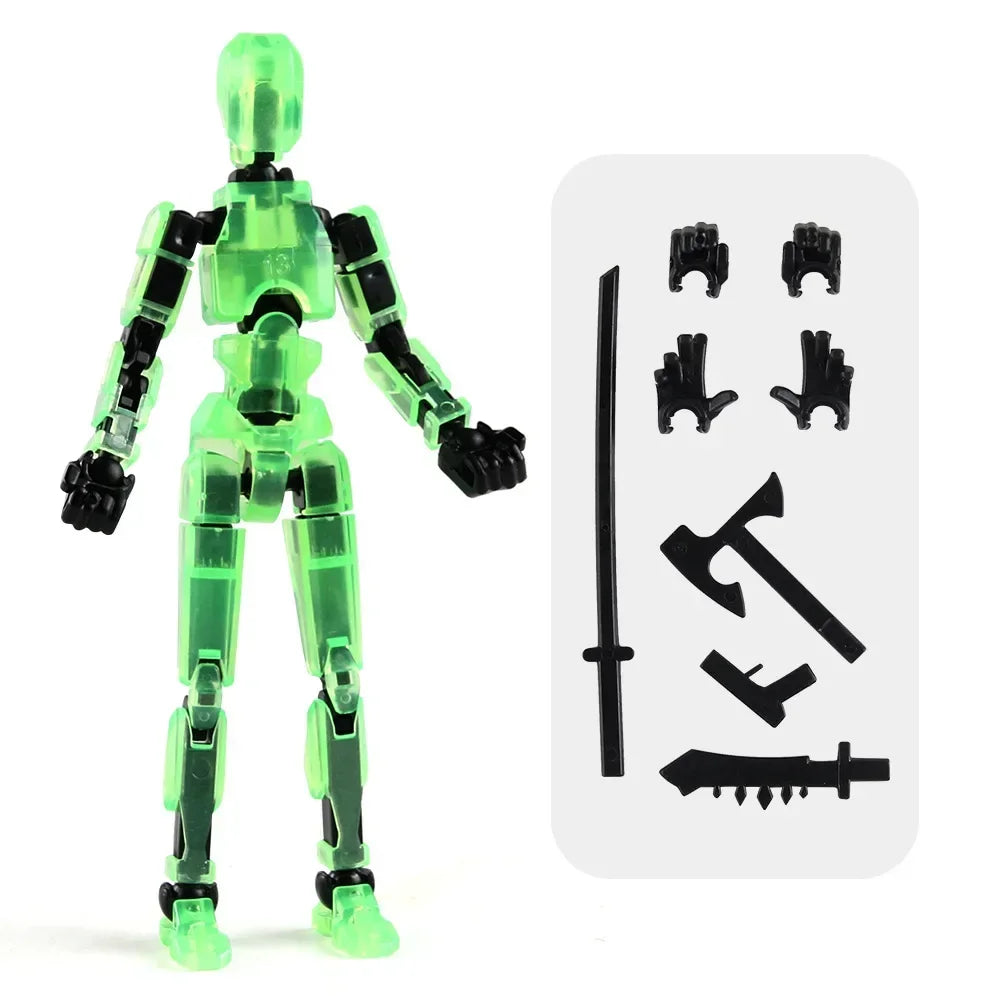 Movable Robot Action Figure, 13-Joint Poseable Model Toy – 14CM