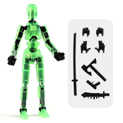 Movable Robot Action Figure, 13-Joint Poseable Model Toy – 14CM